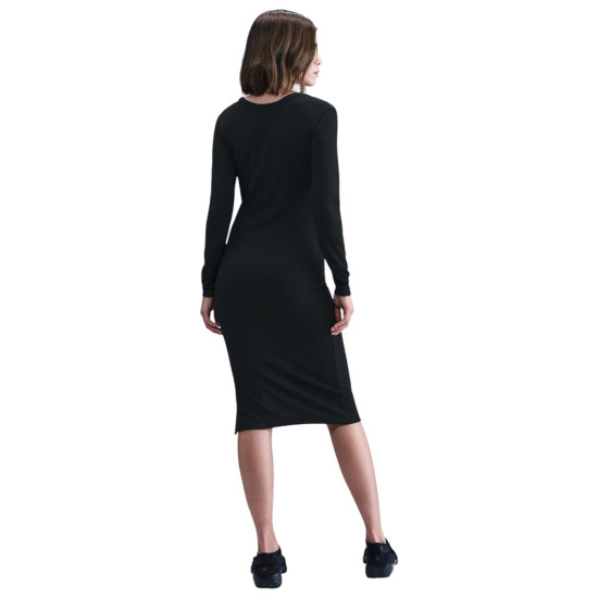Nike Γυναικείο φόρεμα Sportswear Chill Knit Tight Midi Mini-Rib Dress